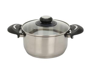 Кастрюля из нержавеющей стали со стеклянной крышкой - 2,1 л / 18 х 14 см - Универсальная кухонная кастрюля с ручками - Кастрюля для макарон, супов, соусов, картофеля для всех типов плит, можно мыть в посудомоечной машине Spetebo
