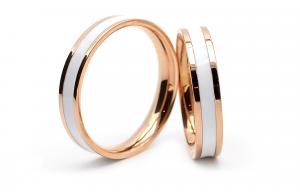 DAP Титановое стальное кольцо Unisex White Gold