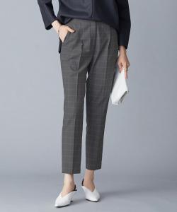 Зауженные брюки из матовой шерсти