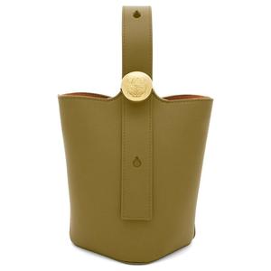 Loewe Сумка-ведро из мягкой коровьей кожи, наплечная сумка, сумка через плечо, мини-сумочка для женщин, цвет хаки-зеленый