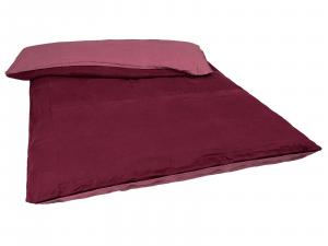 Двусторонний пододеяльник, чистый лен, цвет розовый/мерло, 135/200 см beties Heimtextil, пыльно-розовый/темно-красный