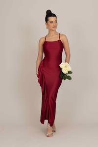 Платье WAL G PETITE WEDDING GRACE RUFFLE , Wine/Bordeaux