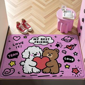 Dajiang Ковер 80х120 см для прихожей, нескользящий, универсальный, Best Friend