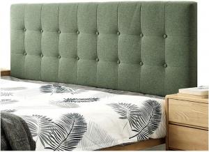 Подушка-подголовник для кровати LIANGJUN, настенная подушка для чтения, наполнитель из губки, льняная ткань, моющийся чехол для кровати без изголовья, 9 цветов, индивидуальный размер (Цвет: зеленый, Размер: 90х60х8 см) CHIAPERINI, Green