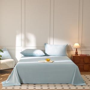 Luolai Home Простыня для односпальной кровати 245х265 см из бархата, цвет туманно-голубой