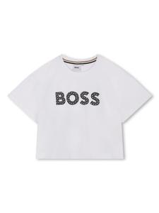 BOSS Kidswear футболка из джерси с логотипом, белый