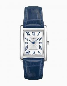 Женские прямоугольные часы белого цвета Accurist