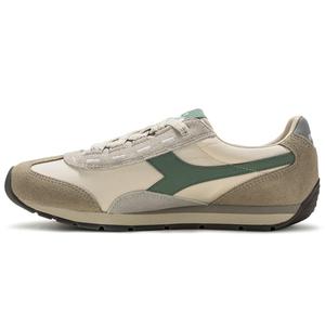 Diadora Износостойкие низкие повседневные туфли унисекс бежево-зеленого цвета