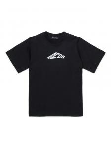 Футболка из хлопка с логотипом DSQUARED2 KIDS, черный