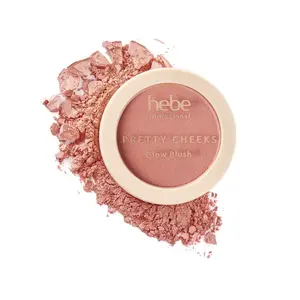 Румяна кораллового свечения, 3,5 г Hebe Professional Pretty cheeks glow blush, цвет coral glow