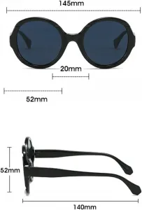 Большие круглые солнцезащитные очки для женщин, модные солнцезащитные очки в крупной оправе, женские панк-очки, очки с градиентом UV400 для мужчин Melrose, Red