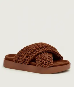 Плетенные тапочки Inuikii, коричневый