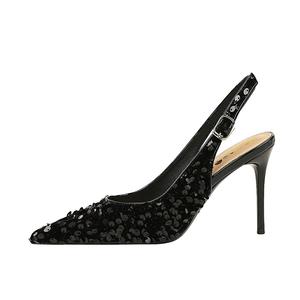 Туфли на тонком каблуке высотой 9,5 см, женские QITUMAUL, Black[Heel Height 9.5Cm]