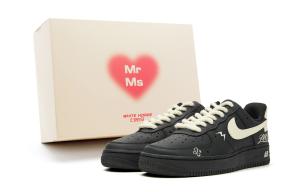 Nike Air Force 1 устойчивые к истиранию низкие кроссовки для скейтбординга унисекс beige black