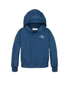 Детская куртка с капюшоном Calvin Klein, индиго/синий