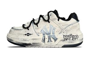 Chunky Liner Slip-Resistant Cushioning Lightweight Low-Top Skateboard Shoes Unisex Greige MLB, Greige