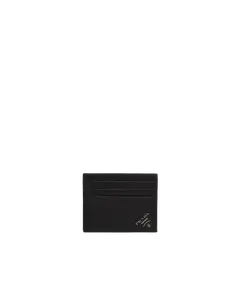 Картхолдер из сафьяновой кожи Prada, черный