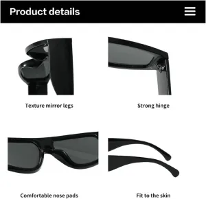 Солнцезащитные очки Melrose Y2k «кошачий глаз» для женщин, роскошные винтажные солнцезащитные очки в стиле ретро, ​​защита от ультрафиолета UV400 T10, Black Tea