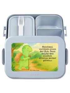 Mr. & Mrs. Panda Дизайн Bentobox Turtle Wanderer с надписью, пастельно-голубой цвет