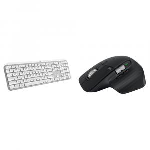 Клавиатура Logitech MX Wireless Keys S и мышь Master 3S (бледно-серый/черный)