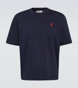 Футболка ami de cœur из хлопкового джерси Ami Paris, синий