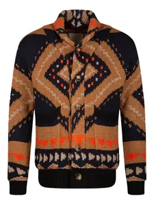 Кардиган с узором Tooco, синий