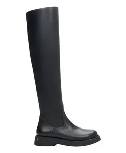 Черные кожаные сапоги до колена Estro, черный