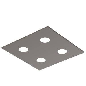 Потолочный светильник Lumicom River Square 4X, 40x4x40 см цвет hochglanz hellgrau