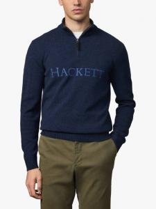 Шерстяной джемпер с высоким воротником на молнии Hackett London