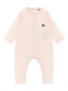 Комбинезон с логотипом Moncler Enfant, розовый