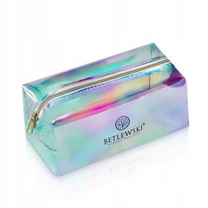 Прозрачная, маленькая, легкая дорожная косметичка на молнии. BETLEWSKI , серебро