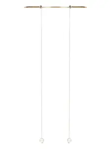 Жесткое ожерелье-цепочка с жемчугом из желтого золота 18 карат Delfina Delettrez, золотистый