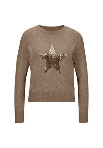 Свитер с круглым вырезом и звездой Madeleine, мультиколор