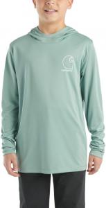 Футболка с капюшоном и длинными рукавами Carhartt Boys Force Sun Defender, Patina