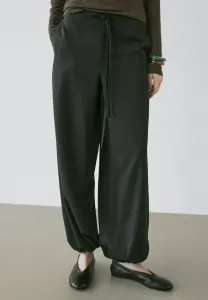 Брюки саруэль с завязками Massimo Dutti, Black