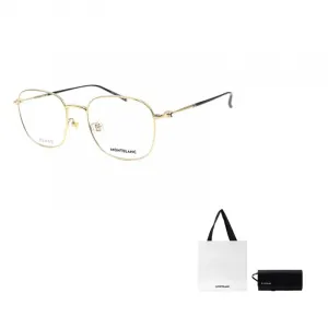 MONTBLANC Титановые квадратные очки мужские золотые, Gold