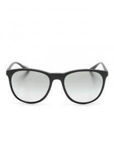 Emporio Armani солнцезащитные очки в круглой оправе, черный