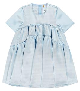 Платье с рюшами Caroline Bosmans, синий