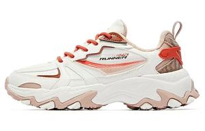 Кроссовки Lifestyle женские с низким верхом цвета слоновой кости/ржавчины оранжевый Qiaodan