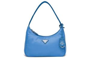 Хобо нейлоновая подмышечная сумка через плечо женская синяя PRADA