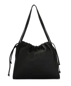 Мягкая кожаная сумка через плечо Kazar, черный