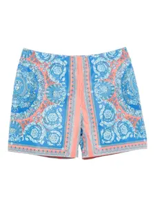 Плавки-шорты с принтом по всей поверхности Versace Kids, синий
