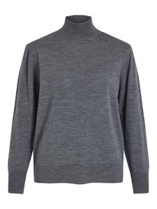 Вязаный свитер в цвете средне-серый меланж Vila