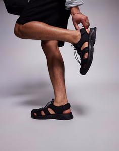 Сандалии ASOS DESIGN Fisherman Tech черного цвета