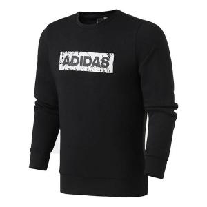 Толстовка Men's adidas Printing Alphabet Round Neck Pullover Long Sleeves Black, черный