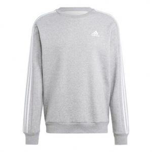 Рубашка Essentials флисовая толстовка с тремя полосками Adidas, серый