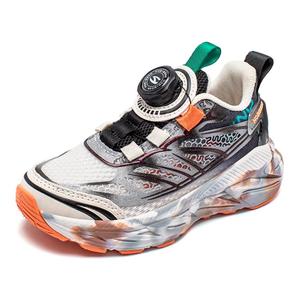 Противоскользящие амортизирующие низкие детские кроссовки для бега Kids' HOBIBEAR, черно-оранжевые