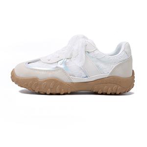 SUPEREDGE Дышащие легкие низкие кеды для женщин с амортизацией бело-серые, цвет White Gray