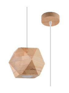 Подвесной светильник VIGE из натурального дерева (Д)12 см (Ш)12 см (В)120 см Nice Lamps, Natur Holz (L)12cm (B)12cm (H)120cm