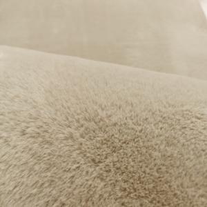 Saipos Ковер 160х260 см из искусственного кроличьего меха для гостиной/спальни, машинная стирка, утолщенный плюш, светлый верблюжий цвет